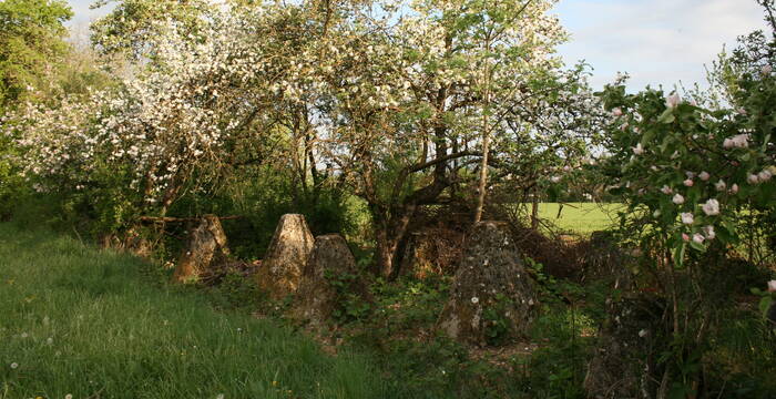 Aufgewertete Panzersperre im Frühling