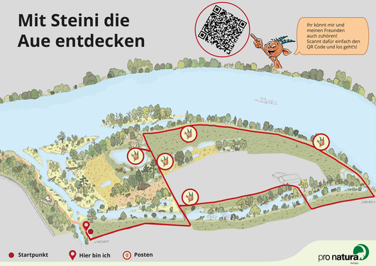 Wegführung Erlebnisweg am Chly Rhy