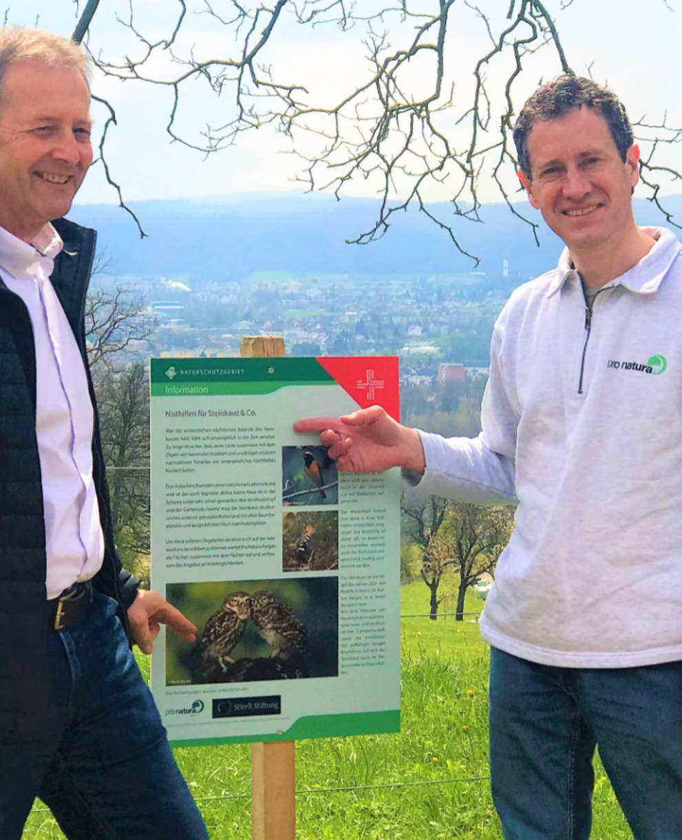 Infotafel auf der Juraweid