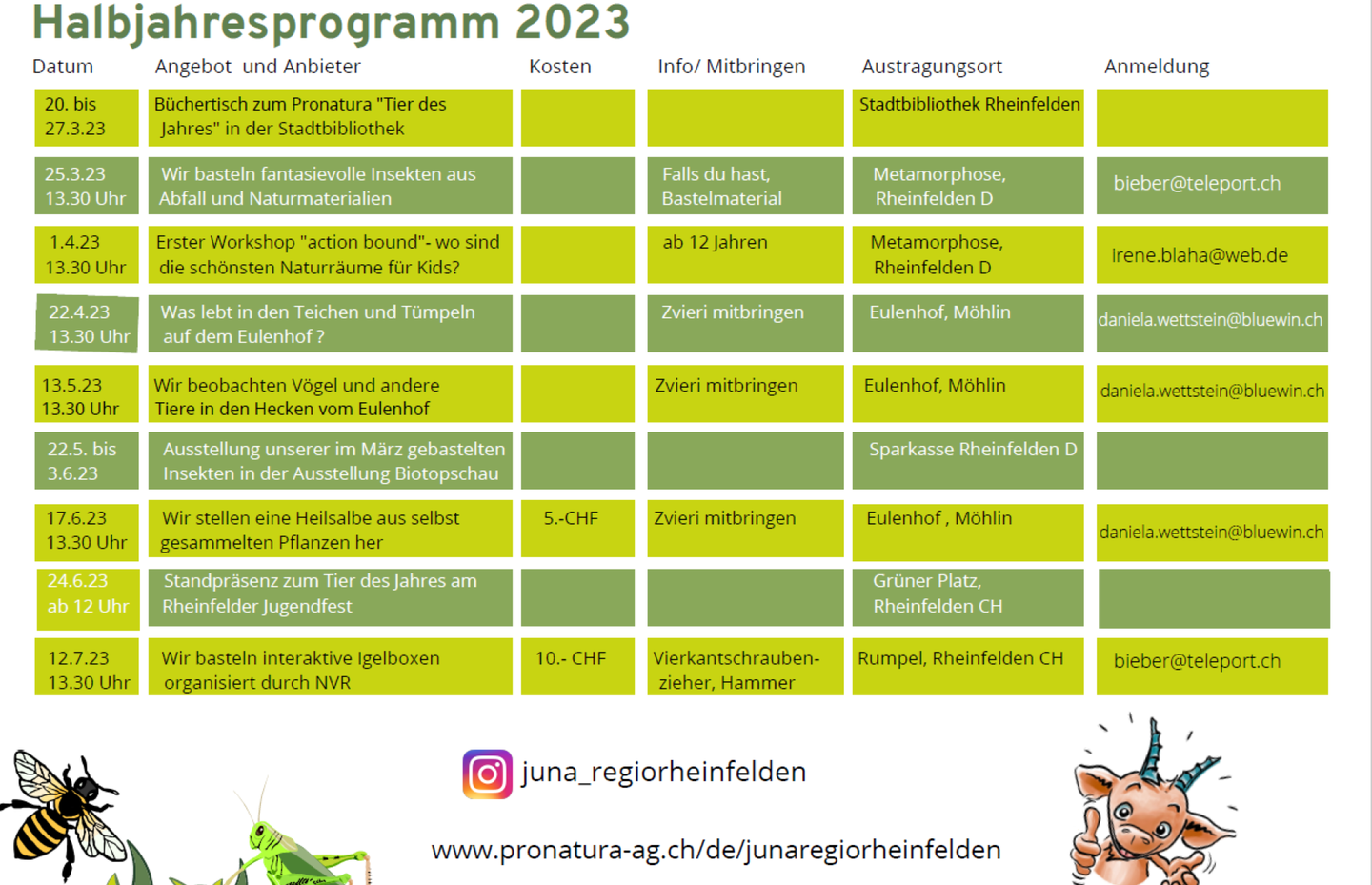 Programm Juna Regio Rheinfelden
