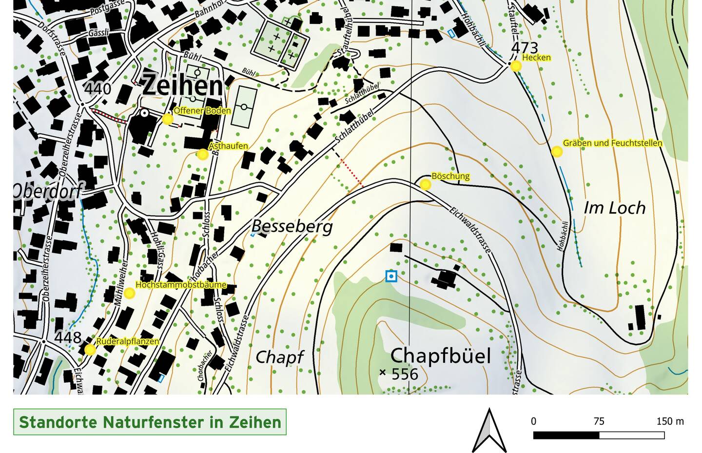 Standorte Naturfenster in Zeihen